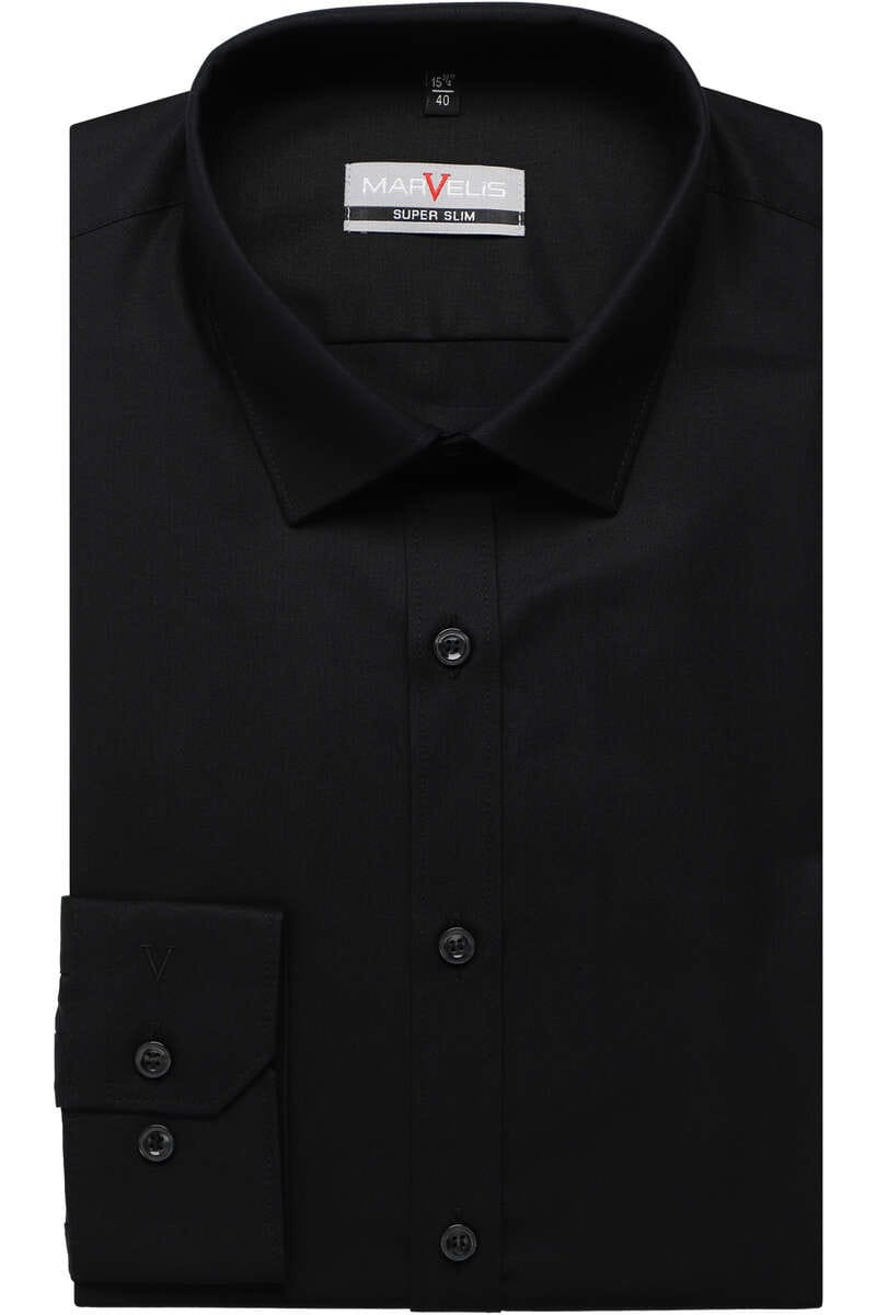 Marvelis Super Slim Overhemd ML6 (vanaf 68 CM) zwart