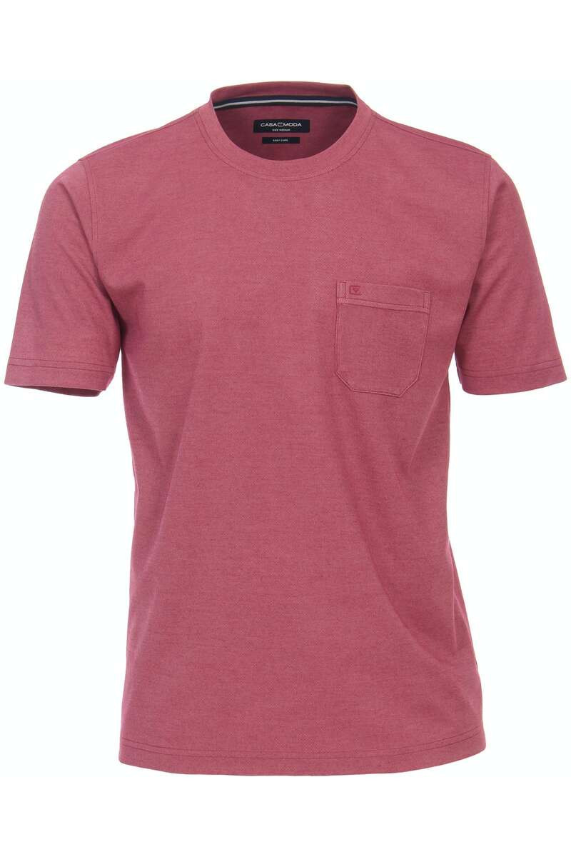 Casa Moda Casual T-Shirt ronde hals roze, Effen