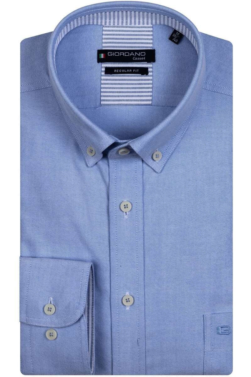 Giordano Regular Fit Overhemd blauw, Effen