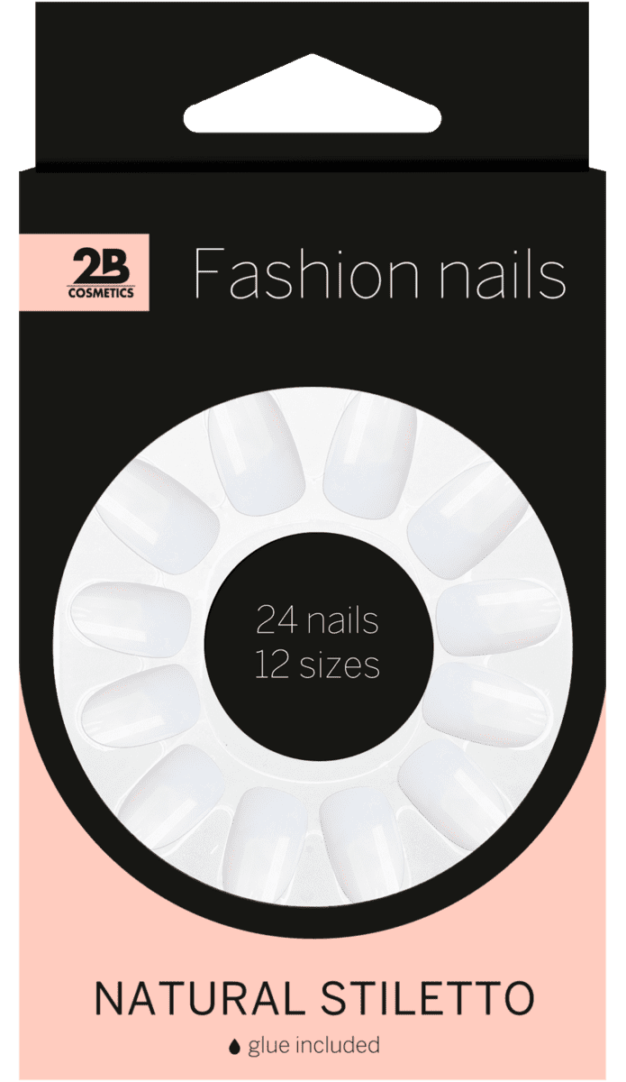 2B Nails Natural Stiletto