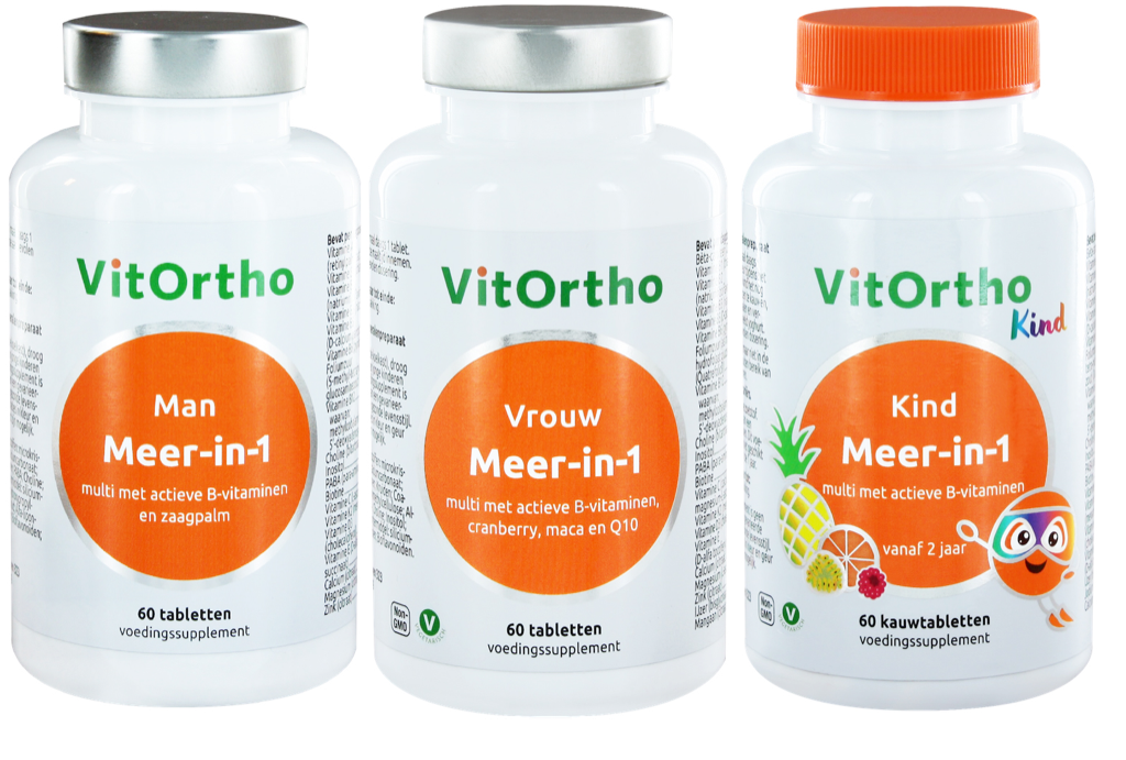 VitOrtho Meer-in-1 Man, Vrouw en Kind Tabletten Combivoordeel