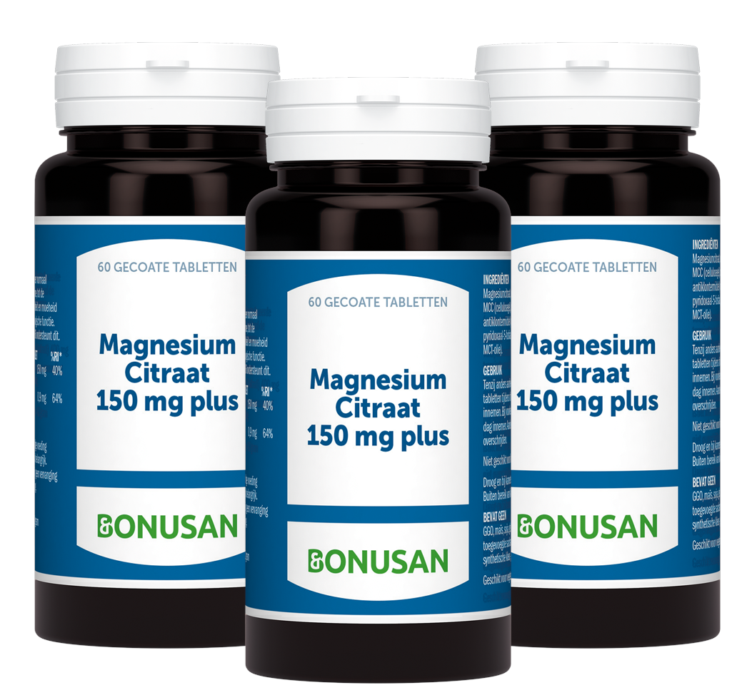 Bonusan Magnesiumcitraat 150mg Plus Tabletten