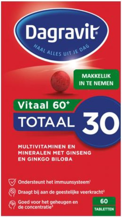 Dagravit Vitaal 60+ Totaal 30 Tabletten