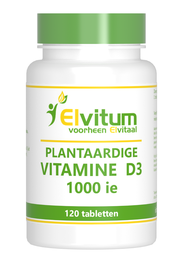Elvitum Vitamine D3 1000 IE Plantaardig Tabletten