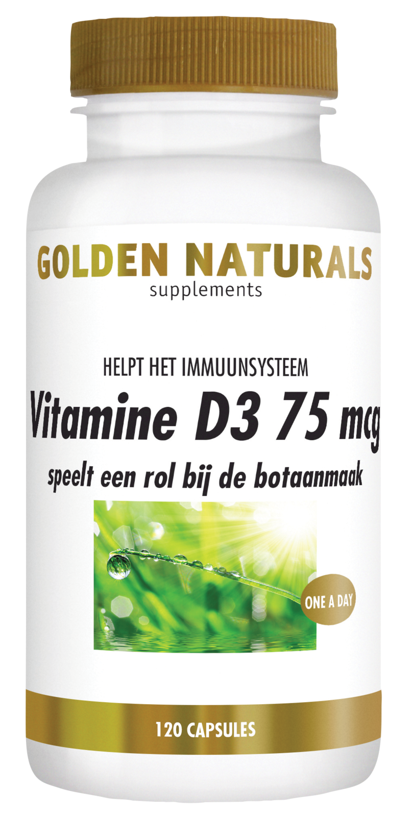 Golden Naturals Vitamine D3 75mcg Capsules