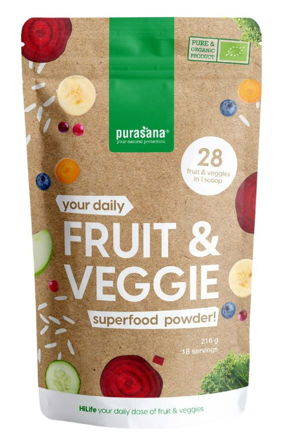 Purasana Vegan Fruit & Veggie Superfood Poeder
