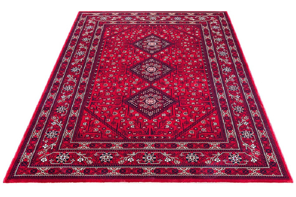 Karpet24 Klassiek Perzisch Tapijt - Oosters Vloerkleed in Rijke Rood- -80 x 300 cm