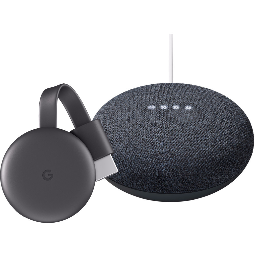 Google Chromecast V3 + Google Nest Mini Zwart
