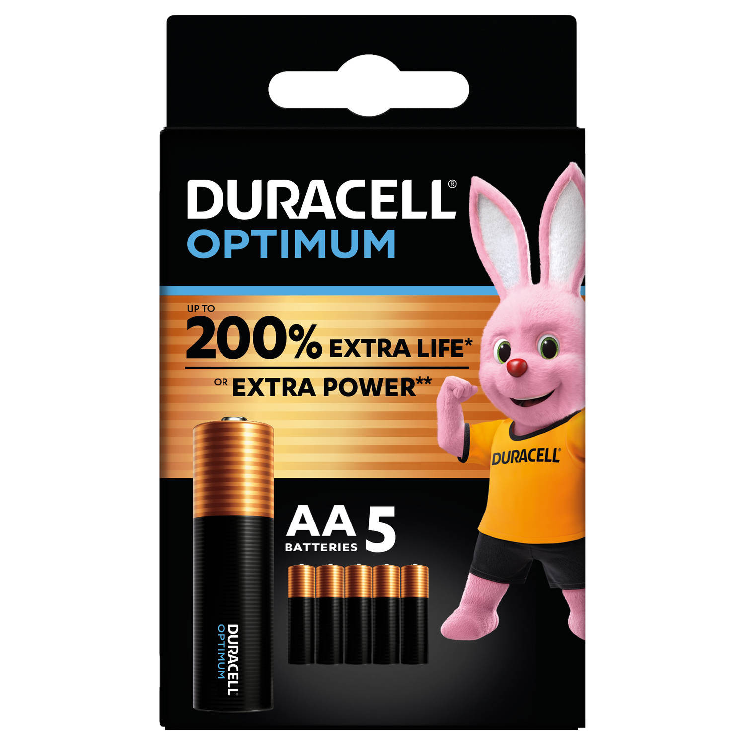 Duracell Optimum Alkaline AA batterijen - 5 stuks