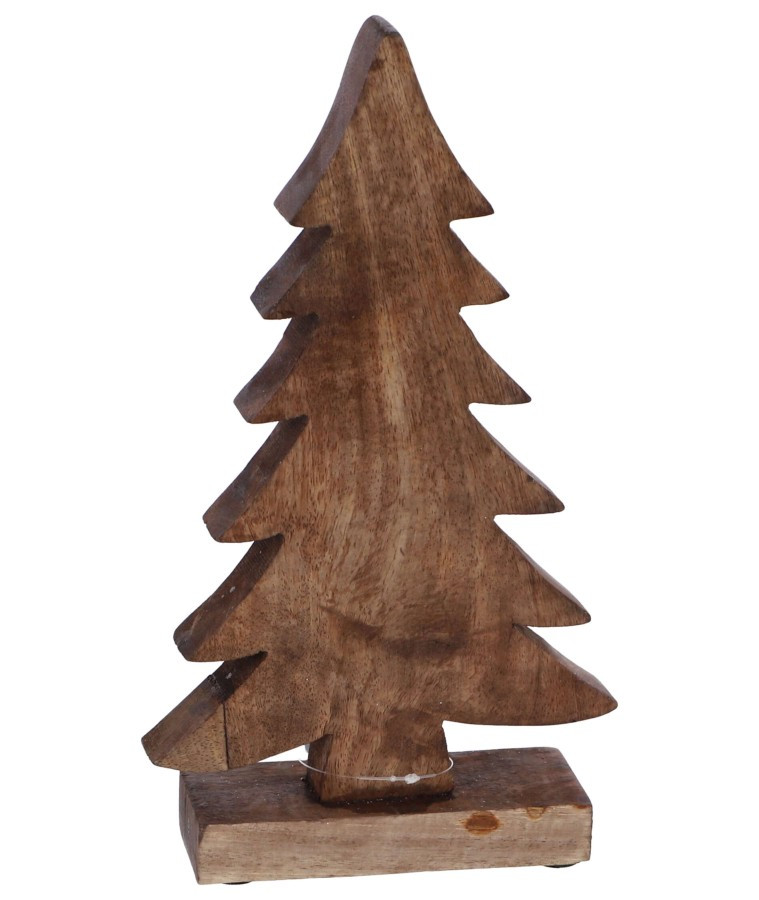Kerstboom 33cm hout op standaard
