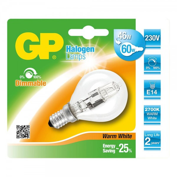 GP Lighting Halogeen lamp E14 46W Warm wit