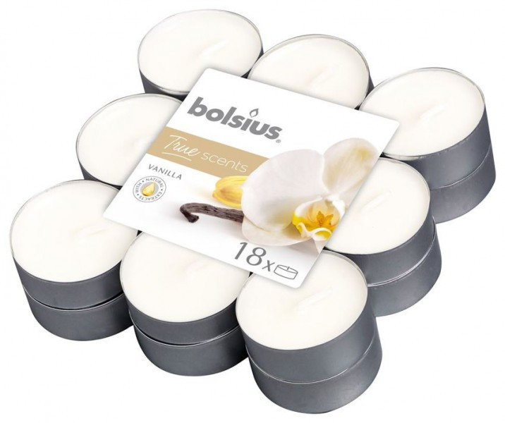 Bolsius True Scents geurtheelicht 18 stuks vanilla wit