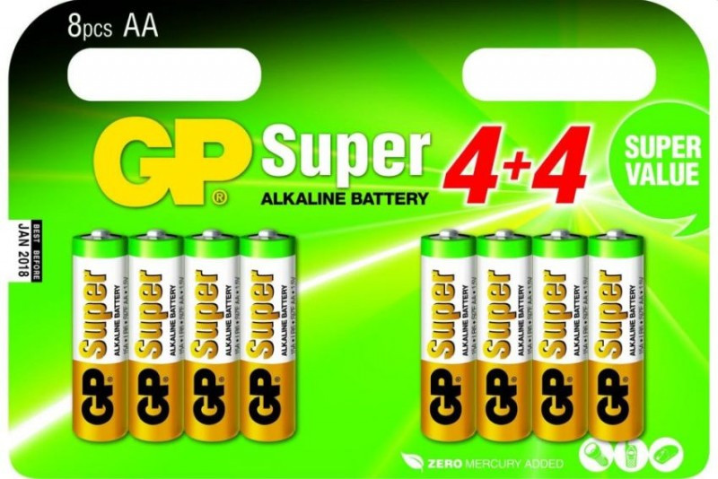 GP Batterijen A4 4+4 alkaline