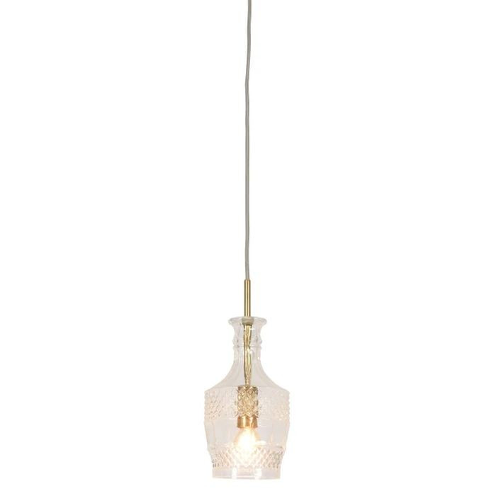 It's About Romi Hanglamp Glas Brussels Dia 13XH30Cm Transparant/Goud