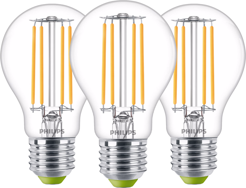 Philips LED Filament lamp - 2,3W - E27 - warm wit licht 3-pack