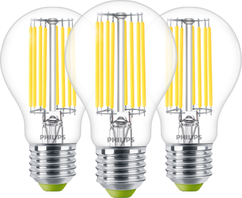 Philips LED Filament lamp - 4W - E27 - warm wit licht 3-pack