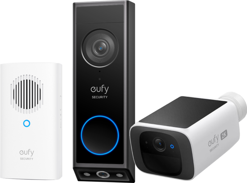 Eufy Video Doorbell E340 met Chime + Eufy Solocam S220 Solar