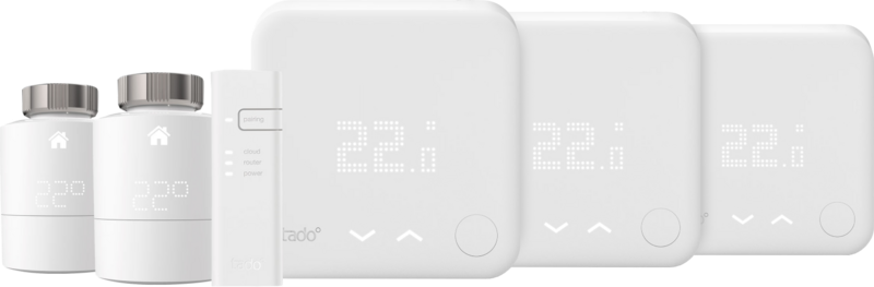 Tado V3+ startpakket met 2 radiatorknoppen en 2 draadloze temperatuursensoren