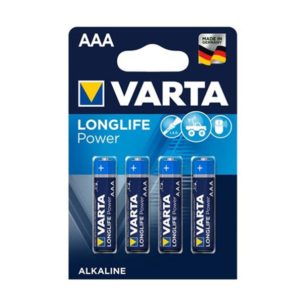 4 x AAA Varta alkaline batterijen - LongLife Power - 4903