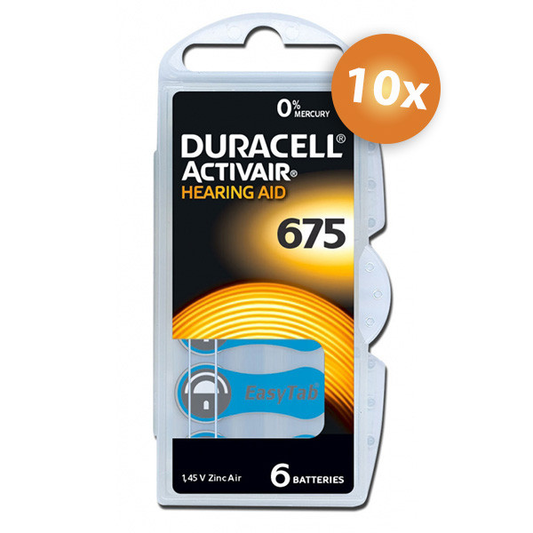 Duracell gehoorapparaat batterijen - Type 675 - 10 x 6 stuks