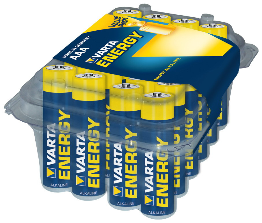 Box met 24 x AAA Varta High Energy alkaline batterijen