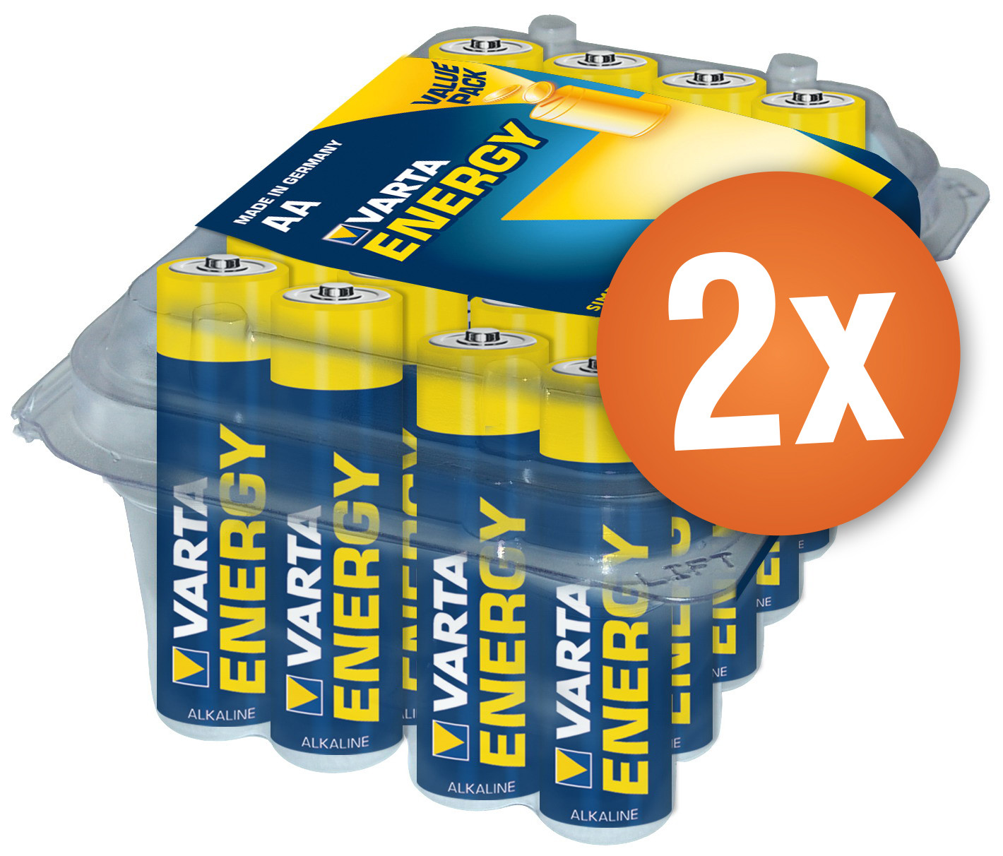 Voordeelpak met 48 x AA Varta High Energy alkaline batterijen