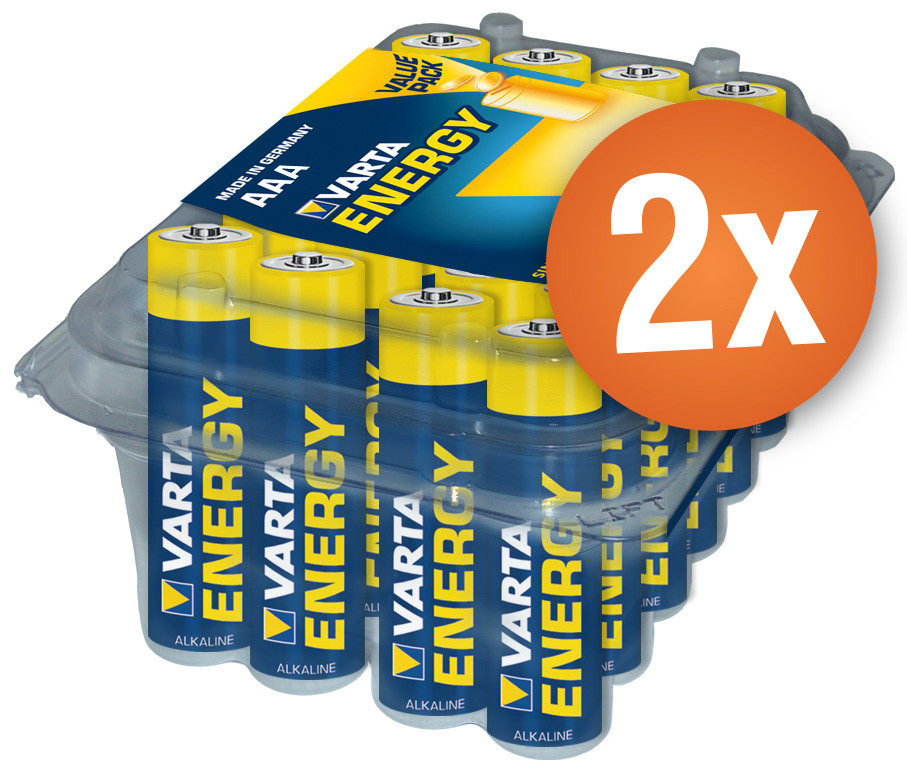 Voordeelpak met 48 x AAA Varta High Energy alkaline batterijen