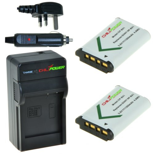 2 x NP-BX1 accu's voor Sony - Charger Kit + car-charger - UK version