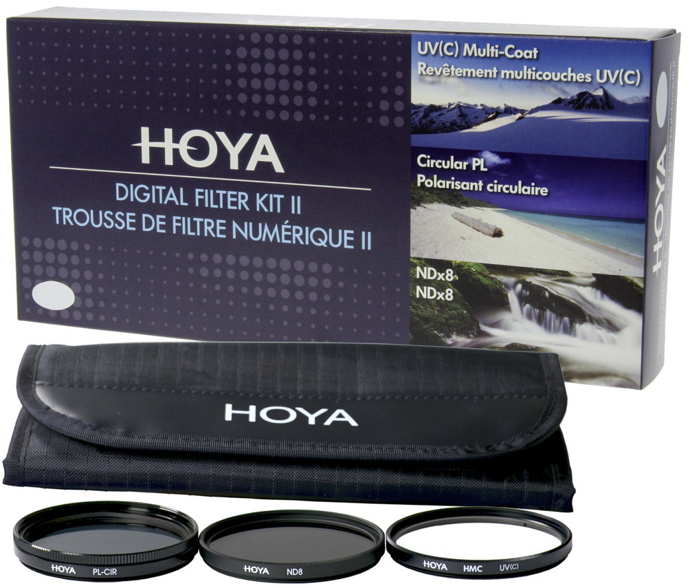 Hoya Digital Filter Kit II 58mm - UV, Polarisatie en NDX8 filter