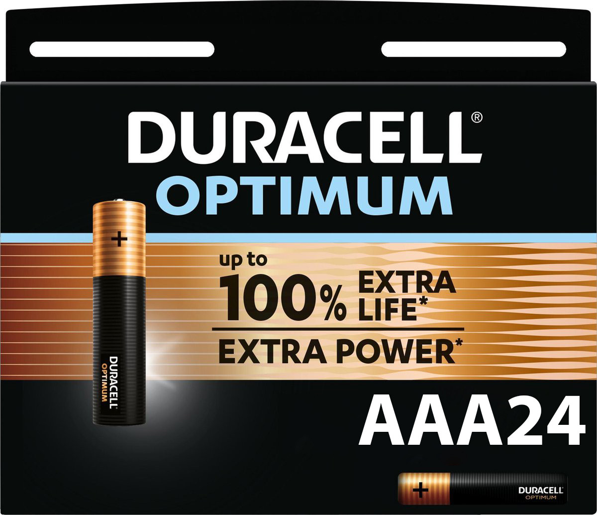 Duracell Optimum Alkaline AAA batterijen - 24 stuks