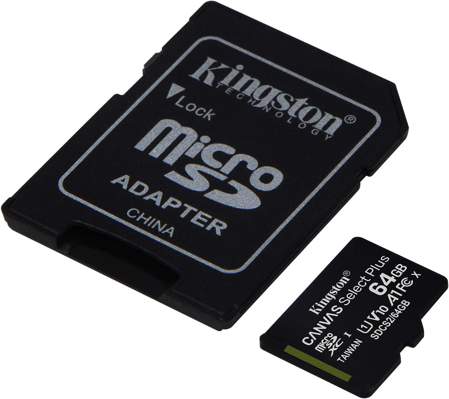 Kingston microSDXC geheugenkaart - 64GB A1 Video Class V10 UHS-I