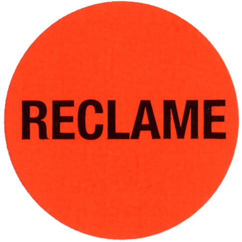 Etiket | Reclame-etiket | papier | Reclame | permanent | ∅35mm | rood | rol à 2000 stuks