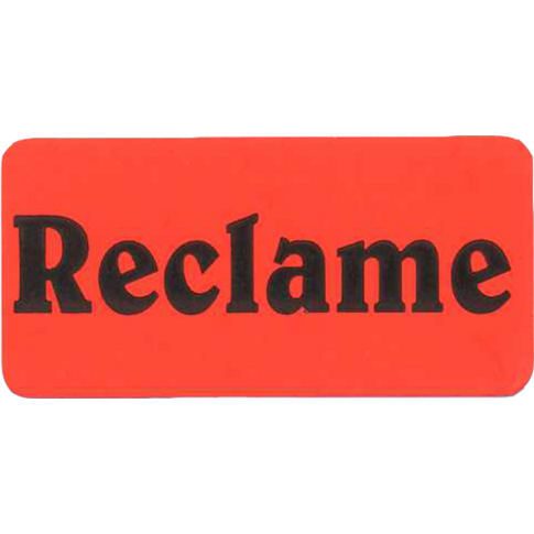 Etiket | Reclame-etiket | papier | Reclame | permanent | 40x20mm | fluor/rood | rol à 1000 stuks