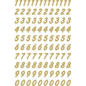 Etiket herma 4151 8mm getallen 0-9 goud op transp | Blister a 2 vel