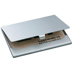 Visitekaartetui sigel 2x15krt 91x58mm twin zilver | 1 stuk