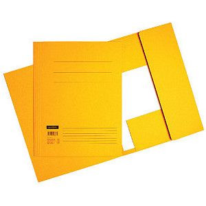 Dossiermap quantore a4 300gr geel | Omdoos a 10 stuk