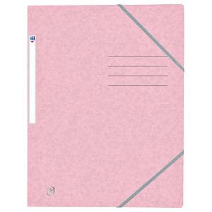 Elastomap oxford top file+ a4 pastel roze | Omdoos a 10 stuk