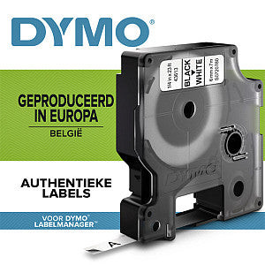Labeltape dymo labelmanager d1 polyester 6mm wit | 1 stuk