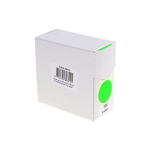 Etiket rillprint 35mm 500st op rol fluor groen | Doos a 500 etiket