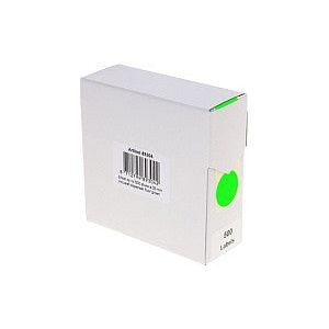 Etiket rillprint 25mm 500st op rol fluor groen | Doos a 500 etiket