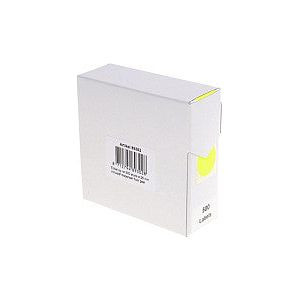 Etiket rillprint 25mm 500st op rol fluor geel | Doos a 500 etiket
