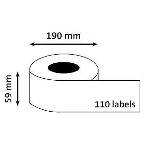 Etiket dymo labelwriter ordner 59x190 wit | Rol a 110 stuk