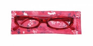 HIP Leesbril rood met bloemen +1.0