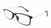 HIP Leesbril zwart/metaal +2.0