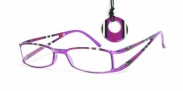 HIP Leesbril gestreept dubbel paars/zwart +2.5