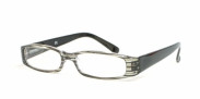 HIP Leesbril Streep transp.grijs/zwart +3.0