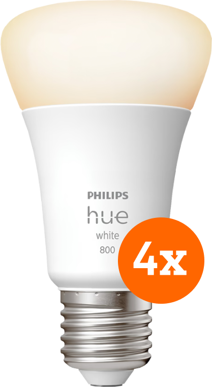 Philips Hue White E27 800lm 4-pack