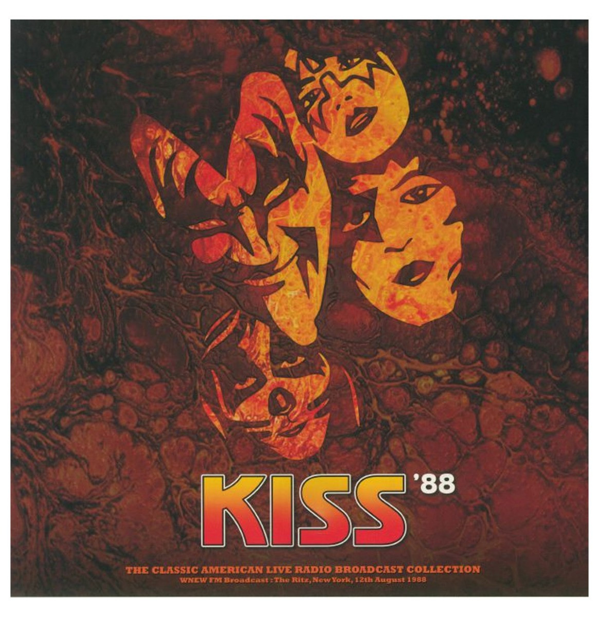 KISS - WNEW FM Broadcast The Ritz New York 1988 LP - Oranje Gekleurd Vinyl - Beperkte Oplage