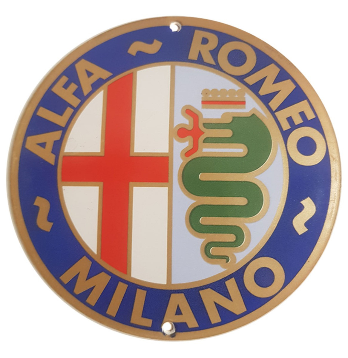 Alfa Romeo Milano Logo Emaille Bord - 13 cm ø