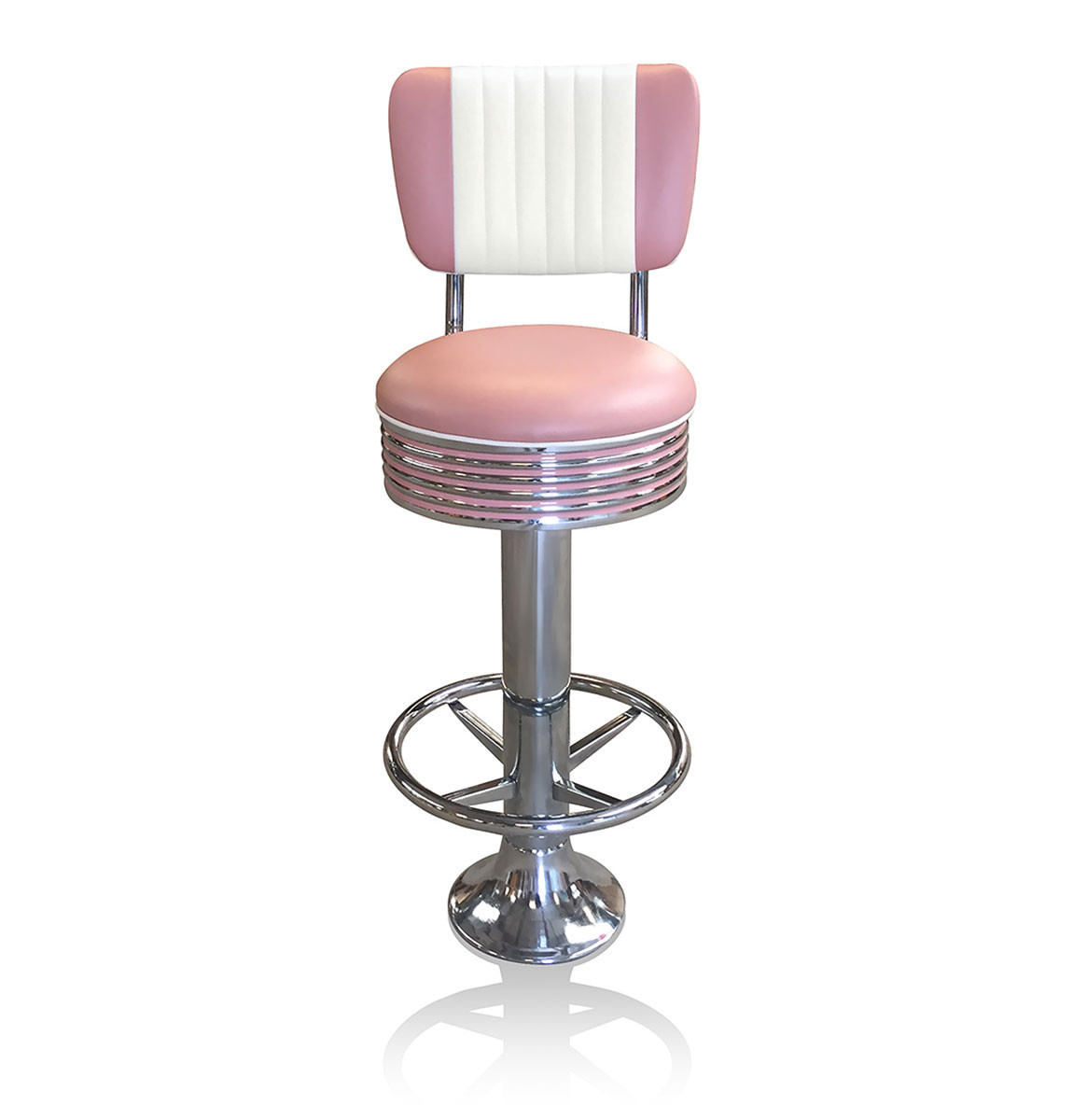 Bar stool BS-27 CB Dusty Rose with footring-Beton